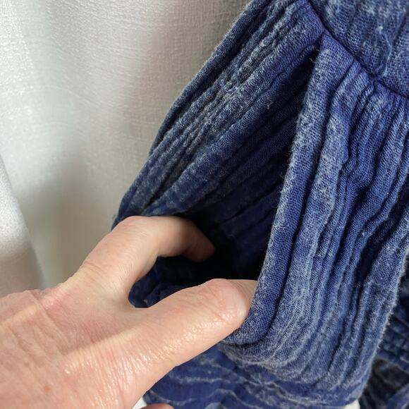 Free People Indigo Blue Washed Ashore Mini Dress Sz.M NWT - Picture 11 of 16